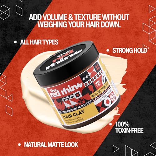 Image of Hair Clay | Keratin, Baobab, Argan, Jojoba, Castor & Sweet Almond Oil | Matte Finish, Strong Hold, Non-Greasy | 100g