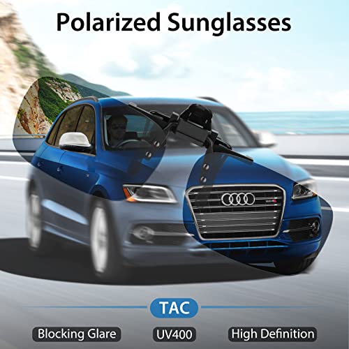 Image of SPLAKS Clip-on Flip Up Polarized Sunglasses Rimless Over Prescription Glasses for Men Women