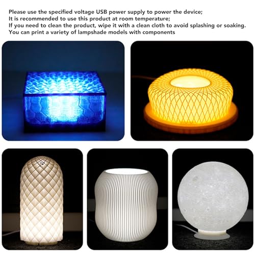 Fafeicy Zestaw LED LAMP RGB Multicolor Night Light dla Akcesoriów do Drukarki 3D MH001