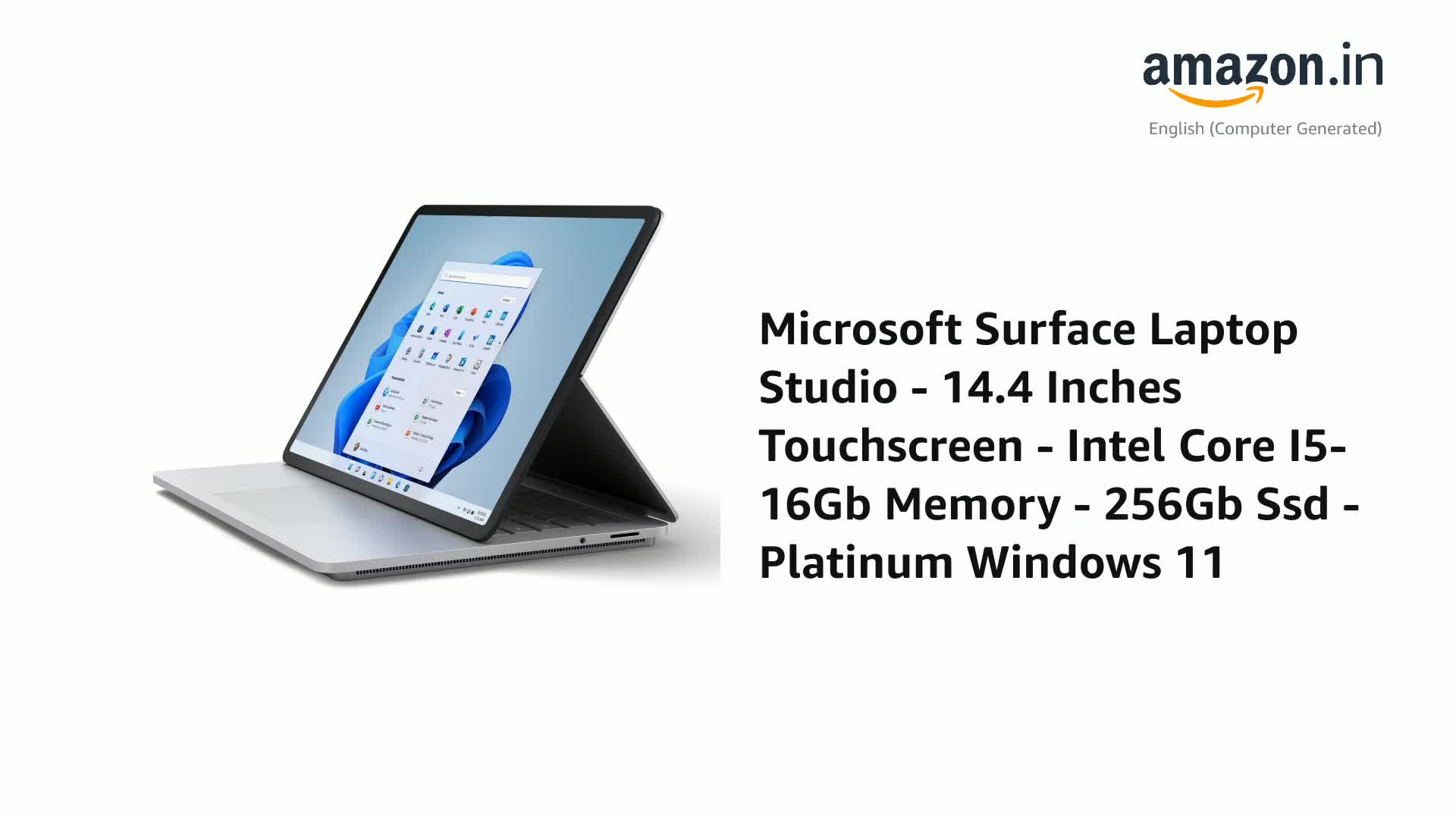 Microsoft Surface Laptop Studio - 14.4 Inches Touchscreen - Intel