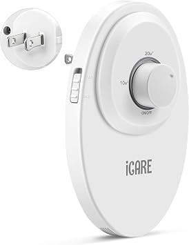 ICARE Ozone Odor Eliminator for Strong Odor 120mg/h Cat Litter Deodorizer Dog Poof Odor Removal Home Plug in Air Purifier for Toilet Kitchen Pets Shoe Smoke Car Formaldehyde Air Freshener