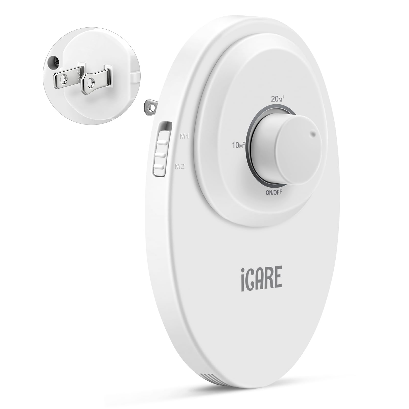 ICARE Ozone Odor Eliminator for Strong Odor 120mg/h Cat Litter Deodorizer Dog Poof Odor Removal Home Plug in Air Purifier for Toilet Kitchen Pets Shoe Smoke Car Formaldehyde Air Freshener