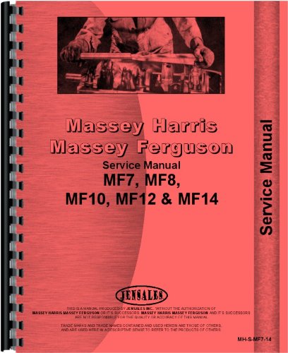 Massey Ferguson 14 Lawn & Garden Tractor Service Manual      Unknown Binding