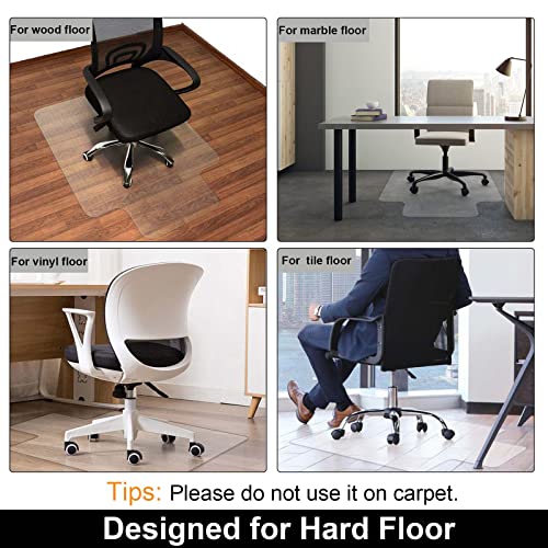 Aibob Office Chair Mat For Hardwood Floors, 36 X 48 In, Heavy Duty Floor Mats For Computer Desk, Easy Glide For Chairs, Flat Without Curling #TOP1