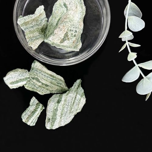 Image of Green Zebra Jasper Raw Stone 250g | 2-3 Pcs Natural Healing Crystal for Grounding, Harmony & Strength | Decorative Stones for Home Decor, Living Room, Office & Vastu Showpiece