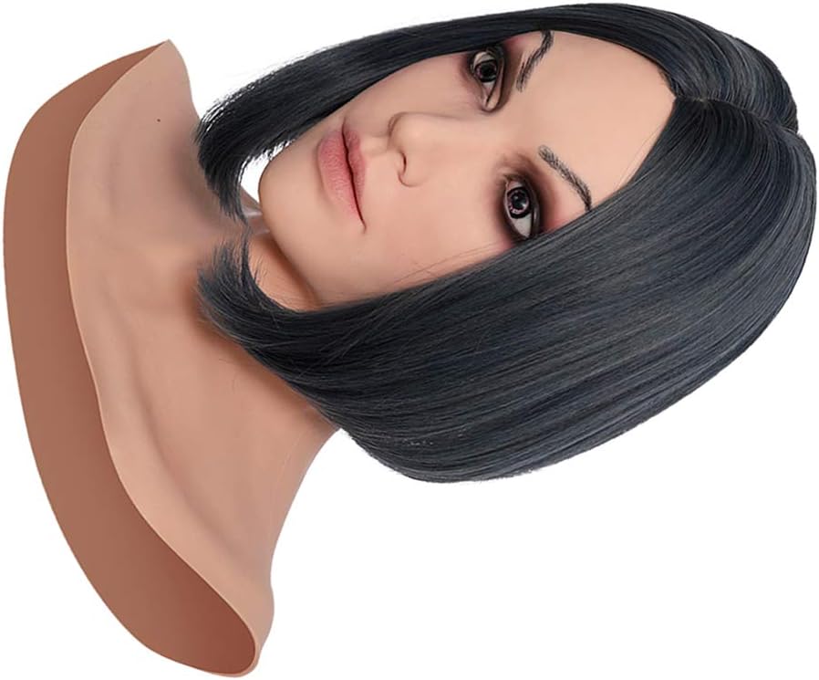 Realistic Silicone Female Mask Skin Friendly Super Soft Lifelike Head Mask for Crossdresser Drag Queen Transgender