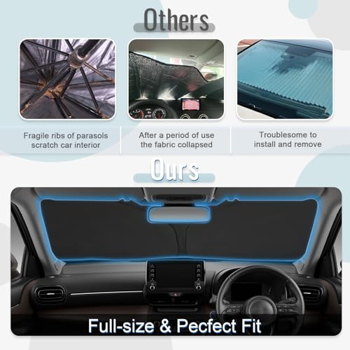 CDEFG Kompatybilny z Suzuki Vitara LY iV-4 Full Hybrid Facelift 2015-2024 2025, osłona przeciwsłoneczna na przednią szybę samochodu, osłona przeciwsłoneczna, akcesoria