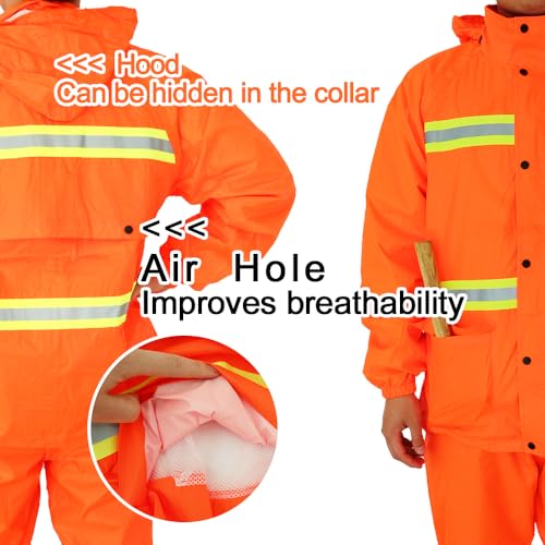 Arasiyama Rain Suits for Men Waterproof High Visibility Reflective Heavy Duty Outdoor All-Sport Work Rain Gear2