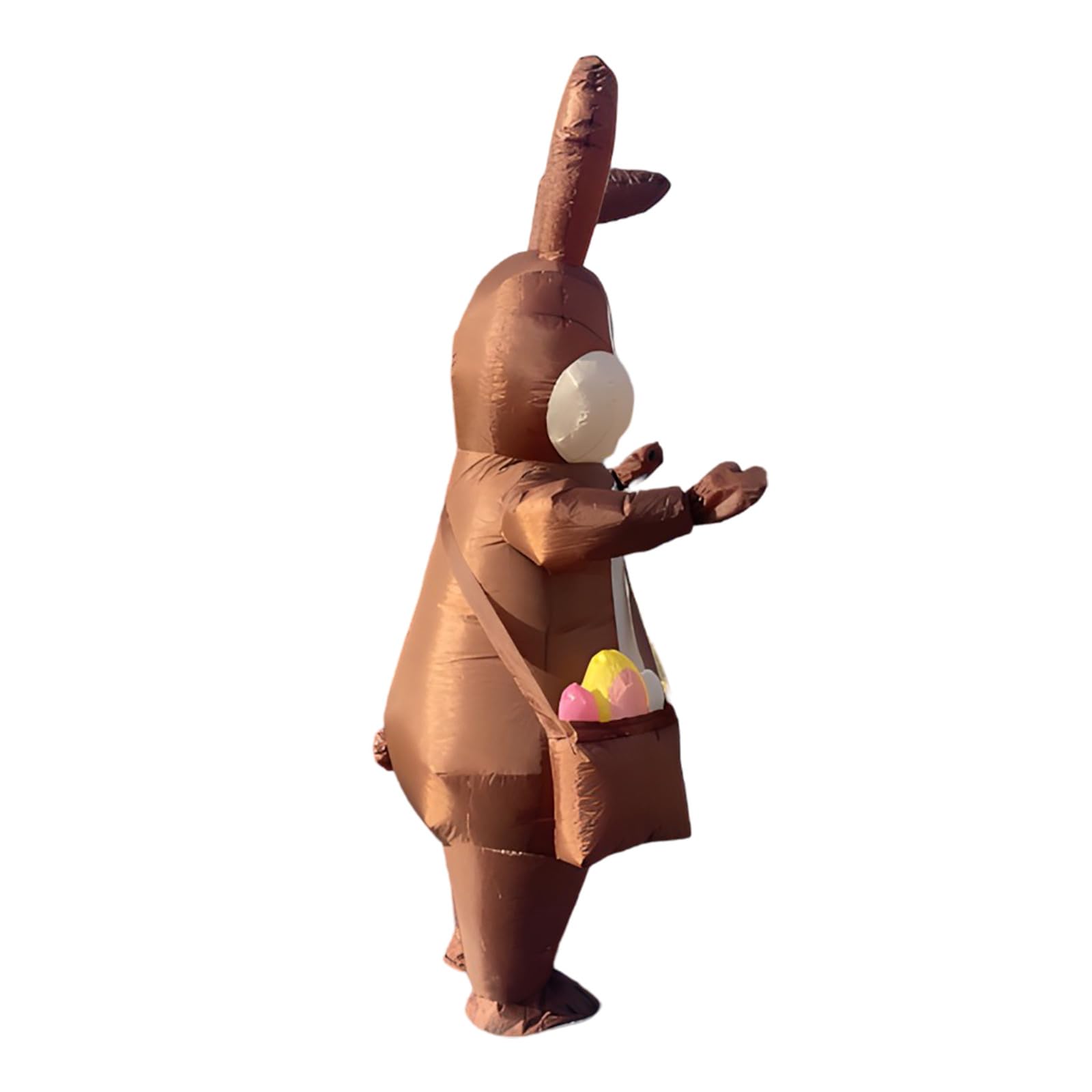 Generisch 2026 Osterkleidung Ostern Geschenke Aufblasbares Osterhasenkostüm Cartoon Ganzkörper Braunes Hasenkostüm Aufblasbar (Brown, One Size)