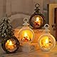 Laterne Weihnachten,2 Stück Weihnachten Deko Beleuchtete Windlicht Weihnachten,Vintage Weihnachtsdeko Laterne,Weihnachtsdeko Laterne,Flammenlose Weihnachtskerzen,für Weihnachten Dekoration