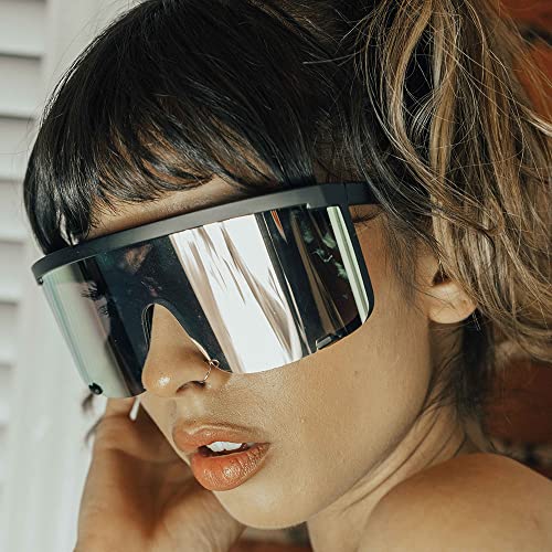 ShadyVEU Oversized Flat Top UV400 Sports Mono Mirrored UV400 Mens Womens Sunglasses4