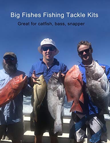 Facikono Circle Hooks Saltwater Catfish Bass Fishing Hooks, 180Pcs Octopus Offset Fishing Hooks With 5Pcs Power Clips #TOP4