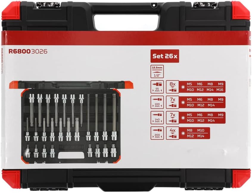 GEDORE RED Screwdriver bit sockets 1/2 XZN 26pcs