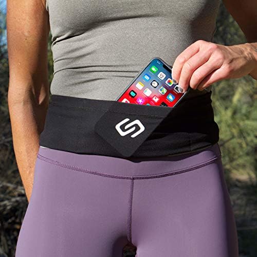 Sporteer VersaSlim Running Belt, Travel Money and Passport Belt, Workout Waist Pack for Smartphones and Personal Items (Small)