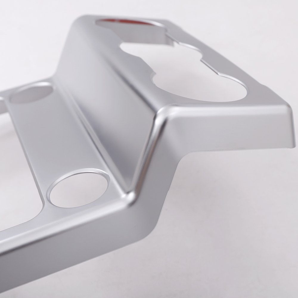 For Discovery 5 LR5 2017 Stylizacja samochodu ABS Matowy Chromowany podłokietnik Tylny AC Outlet Vent Cover wykończenia Akcesoria samochodowe