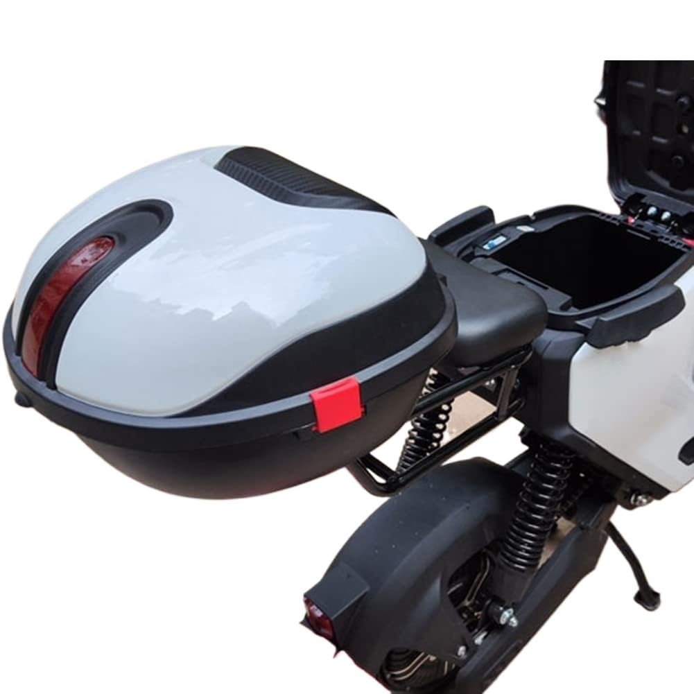 kufer motocyklowy, Zamykany kufer na motocykl z akcesoriami montażowymi Wielokolorowy 38x34x24cm(V)