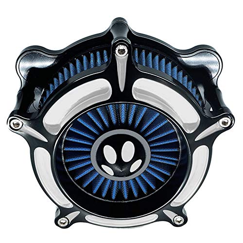 Motorcycle Air Filter Turbine Intake Cleaner Kit Cnc Cut Chrome for Harley Dyna