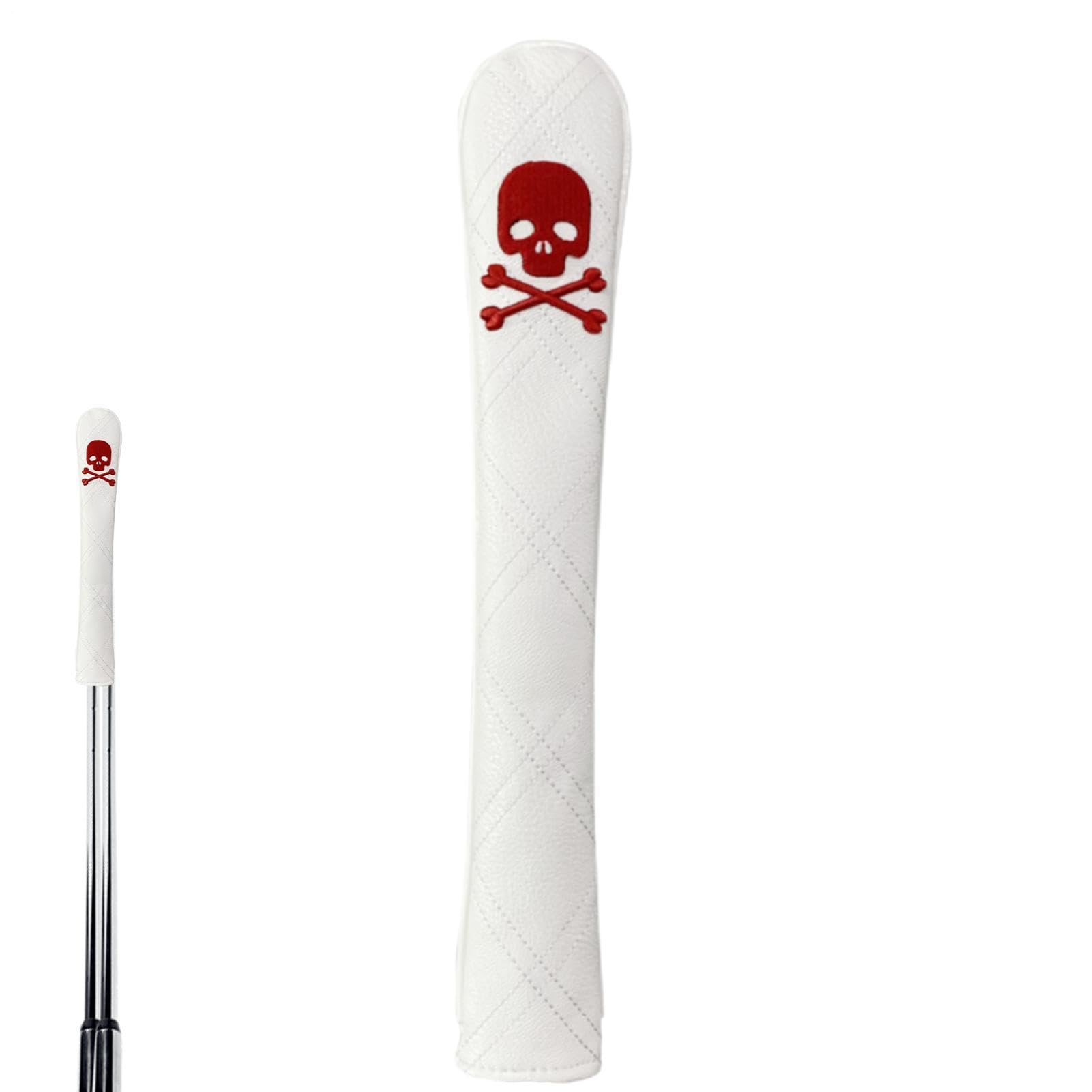 Golf Alignment Stick Headcover - PU Leather Protective Sleeve for Training | Sticks | Compact Duals Stick Storage Case, Smooths Finish Carry Cover System for Practice and Range Organization Use