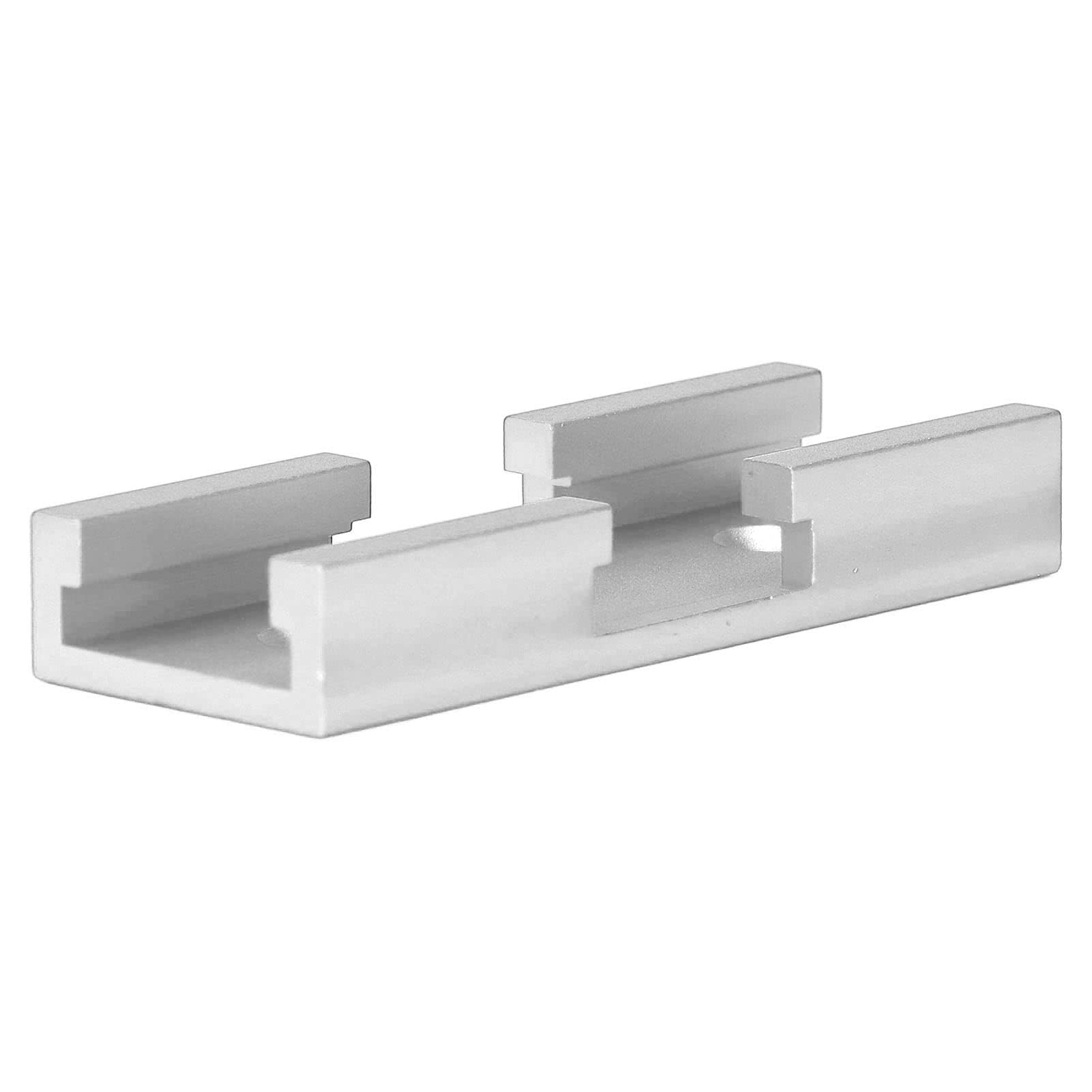 Zerodis Pince de rail en T, 4 pièces de croisement de rail en T en aluminium pour le bricolage (Argent)