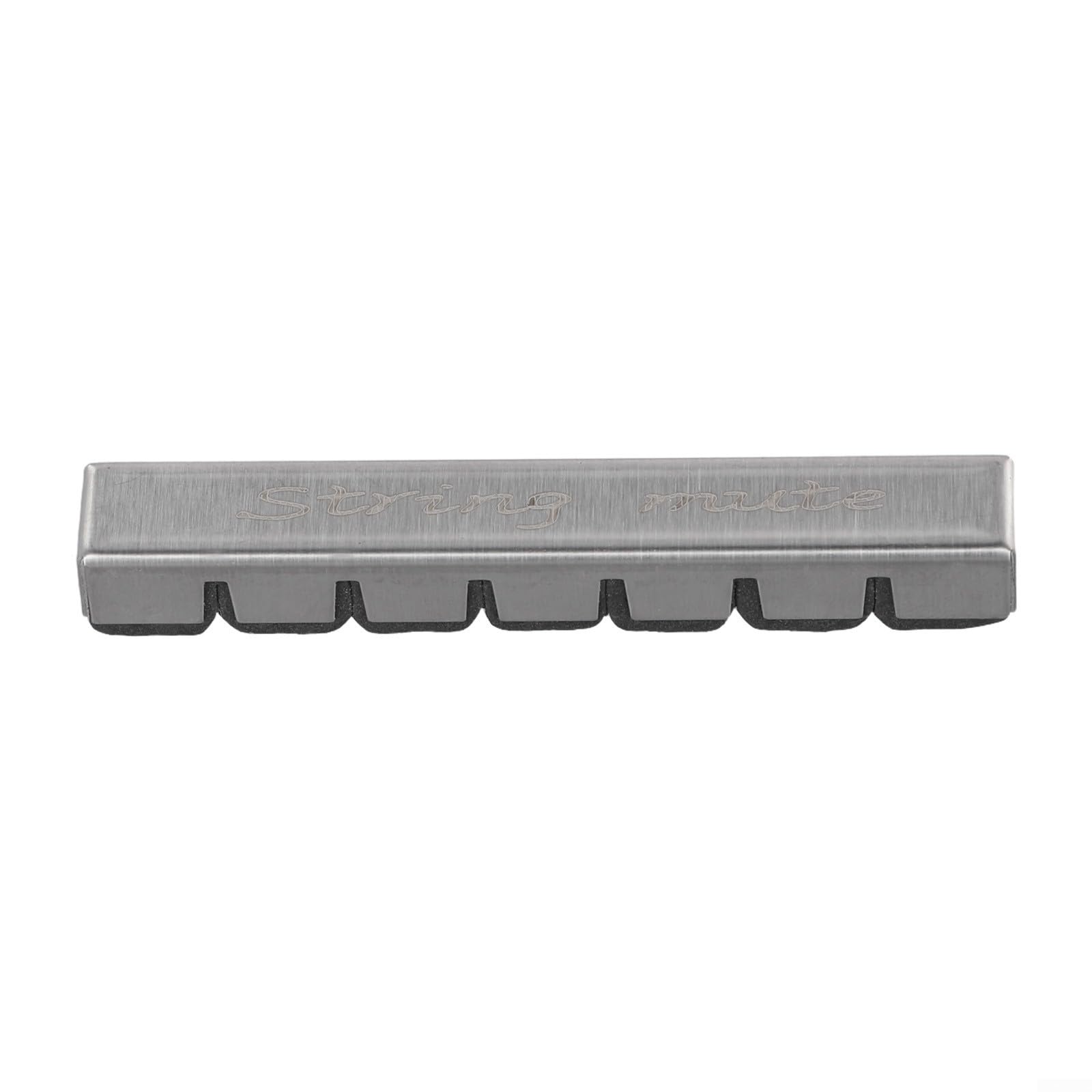 Sordina per corde per chitarra, riduzione del rumore, per chitarra elettrica, acustica, basso, chitarra, silenziatore in spugna metallica per indebolire il suono, ridurre il volume, argento, 10 x 2 x