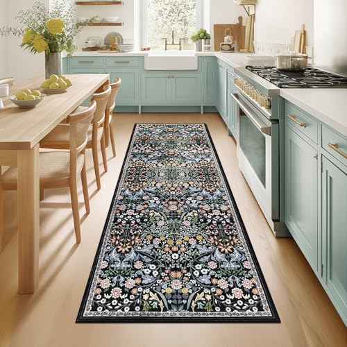 Runner Rug for Entryway: 2.6x8 Kitchen Rugs Non Slip Washable