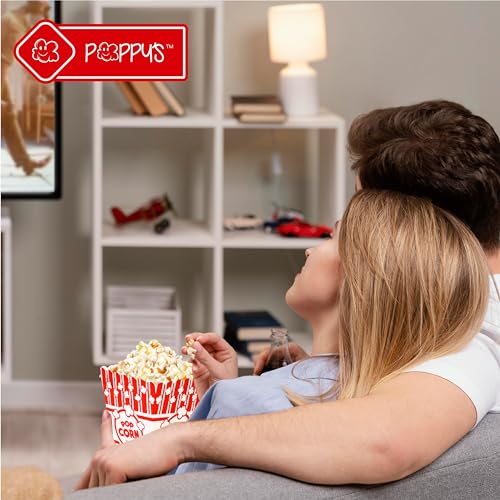 Image of Poppy's Small Popcorn Boxes - 20 Pack 30 Oz Concession-Grade Buckets, Popcorn Machine Accessories for Bars, Movie Nights, Concessions
