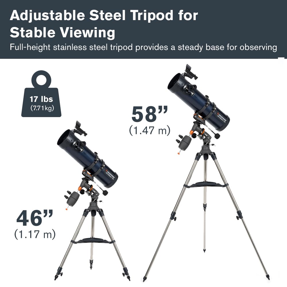 Celestron 31045 AstroMaster 130EQ Newtonian Reflector Telescope, Dark Blue
