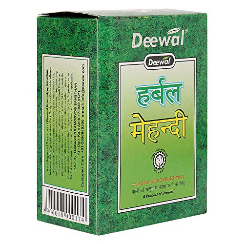 Image of Deewal Herbal Khadi Mehndi for Unisex, for All Hair Type 800G - Black(Pack Of 10), 1 Count