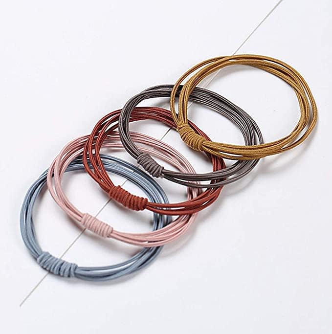 Image of GITGRNTH Soft Cotton Hair Ties for Women - No Damage Elastic Hair Bands - Durable Rubber Band for Women - Ideal Ponytail Holders - Comfortable Hair Accessories - Gentle on All Hair Types - Perfect for Thick and Thin Hair - Scrunches for Women - Kids Hair Rubber Band