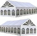 DELTA 40'x20' PVC Marquee Tents for Parties, Large Party Tent, Outdoor Wedding Tent, Heavy Duty Fire Retardard Waterproof Canopy, Carpas para Fiestas,Outdoor Event + 7 Storage Bags