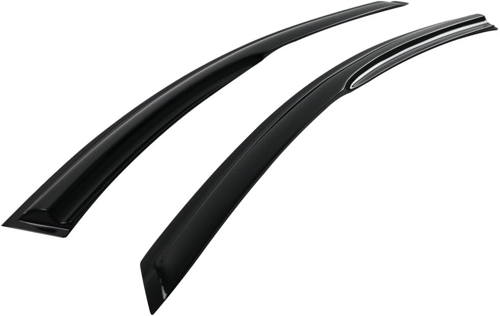 Window Visors Compatible with 2013-2016 Mazda CX-5, Smoked Aero JDM Wind Deflectors Stick On Sun Rain Wind Window Guards by IKON MOTORSPORTS, 2014 2015 2016