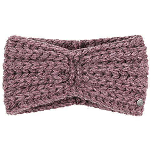 Preisvergleich Produktbild LIERYS Jil Stirnband Damen - Ohrenwärmer mit Strickmuster - Ohrenschutz mit Schurwolle - Headband Made in Germany - Herbst / Winter - flieder One Size