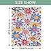 Dalzium Colourful Flower Patterns Car Seat Cover Baby Girl Boy, Carseat Canopy Cover Breathable Baby Carrier Cover Stroller Sun Shade Universal Fit Breastfeeding Cover