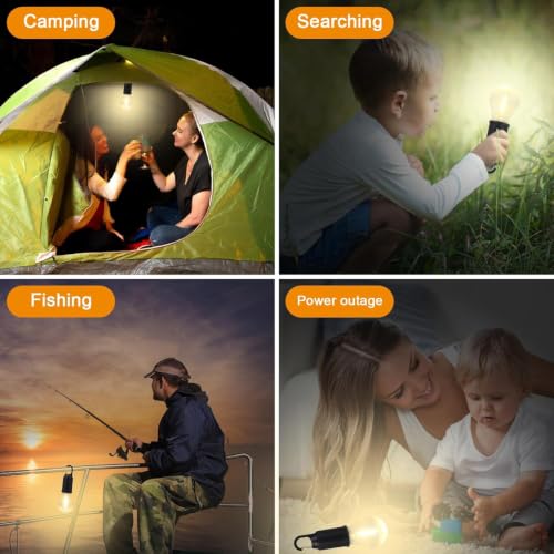 Image of Trendymart Rechargeable LED Camping Lantern - Waterproof Hanging Tent Light with USB Charging & 3 Light Modes for Hiking, Emergency, Camping & Car Repair (Pack of 1)