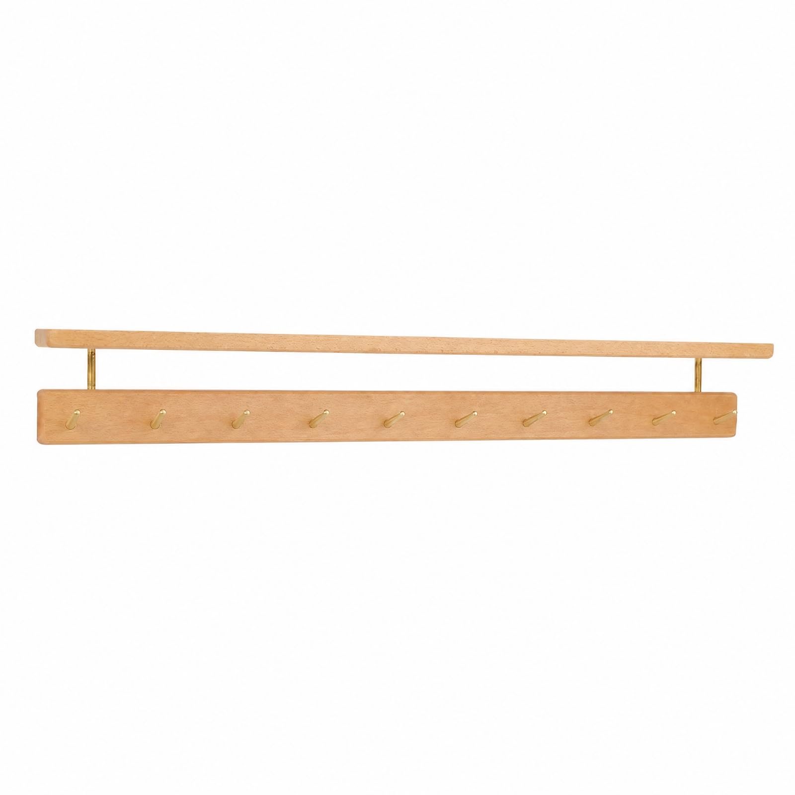KESOTO Organiteur D'entrée En Bois Hêtre Robuste Porte-Manteau Mural En Bois Épuré Patère Murale pr Intérieur Moderne