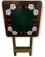 Mesa Dobrável Madeira Truco Poker Baralho Rústica Adesivada Bistrô Varanda
