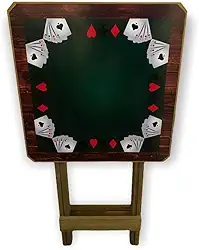 Mesa Dobrável Madeira Truco Poker Baralho Rústica Adesivada Bistrô Varanda