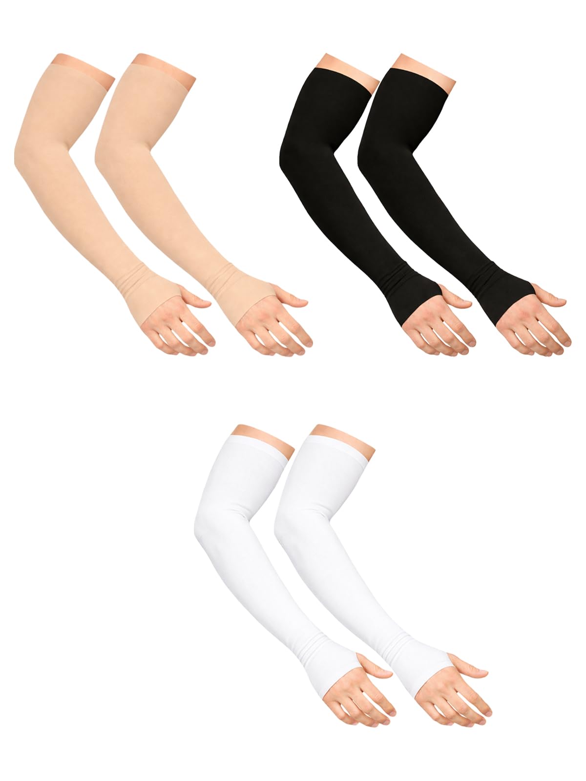 veto athleisure UV Protection Hand Gloves for Sun Protection - Arm Sleeves for Men, Perfect for Bike Riding, Summer, and Outdoor Sports - Full Hand Gloves, Sun Gloves, Cooling Sleeves - 3 Pairs-picture-48