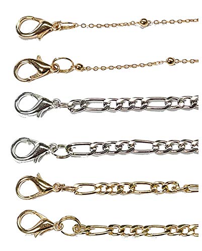Econo High - Face Mask Holder Chain Necklace Lanyard Fashion Straps Around Your Neck - 3 Pack Limited Edition! (Classic Chain)