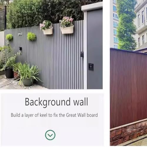 Heavy Duty Weatherproof Slatted Privacy Fence for Backyard, Yard Border, Patios, Apartments & Parks - Durable Outdoor Screen & Garden Barrier