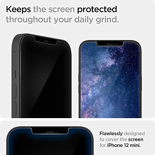 Image of Spigen Ez Fit Tempered Glass Screen Guard For Iphone 12 Mini - 2 Pack For Cellphone