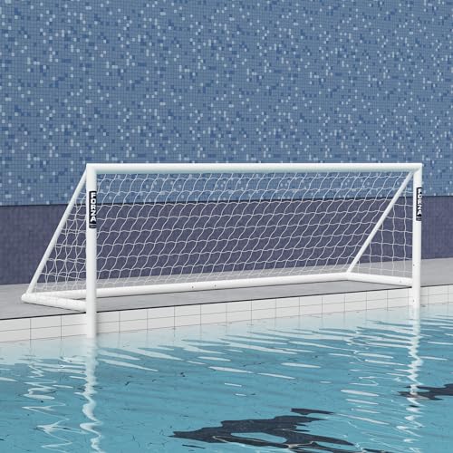 FORZA PVC Water Polo Goal - 3X Durable uPVC | Regulation Sizes (Single FINA Regulation Full Size Goal)