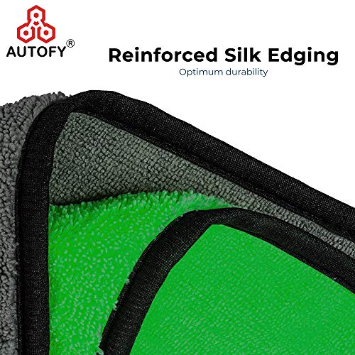 Image of Autofy [Pack of 6 Multipurpose Microfiber Cleaning Towel Cloth 800 GSM Highly Absorbent Dust Towels for All Vehicles Bikes Cars Glass Kitchens (40cm x 40cm Multicolour)