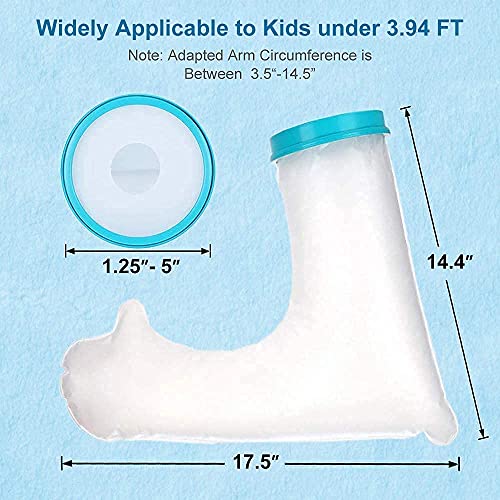 Fasola Protezione Braccio Impermeabile Per Bambini, Copertura Gesso Braccio Bambino Per Braccio Rotto, Mano, Ferita del Palmo, Ustioni, Tenere Asciutte le Ferite e le Bende Durante il Bagno