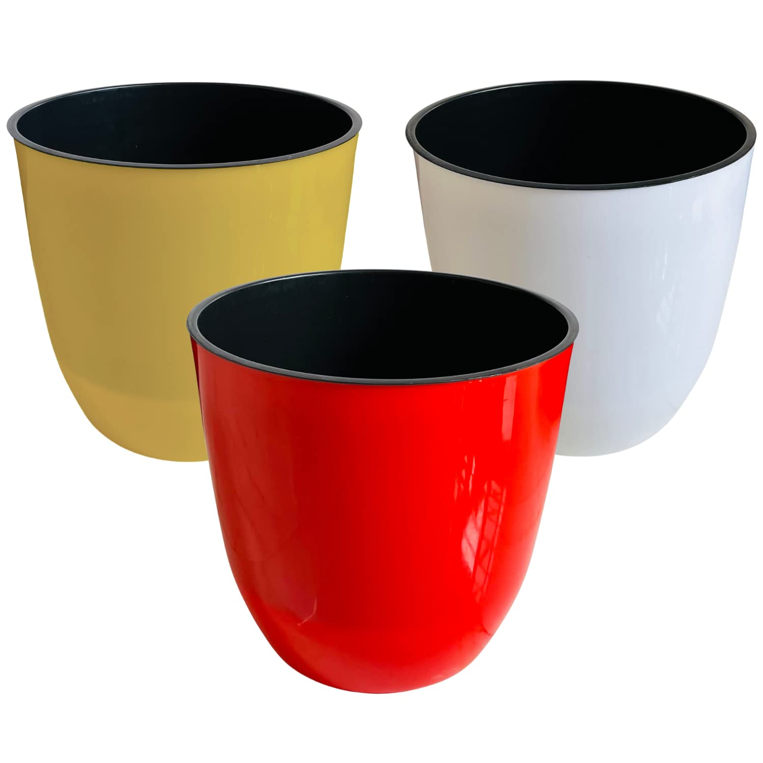 Hug A Plant |Sunny Small Round Plastic Pot with Inner for Home & Garden (20CM|8 INCH INCH, Mixed, Pack of 3) (B0BJQBZNWT) Amazon Price History, Amazon Price Tracker