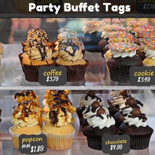 Image of Climberty 10 Pcs Mini Chalkboard Signs 10x7.6cm Wavy Edge Erasable Message Boards with 2 Markers for Table Decor Food Labels Buffet Display Party Name Tags