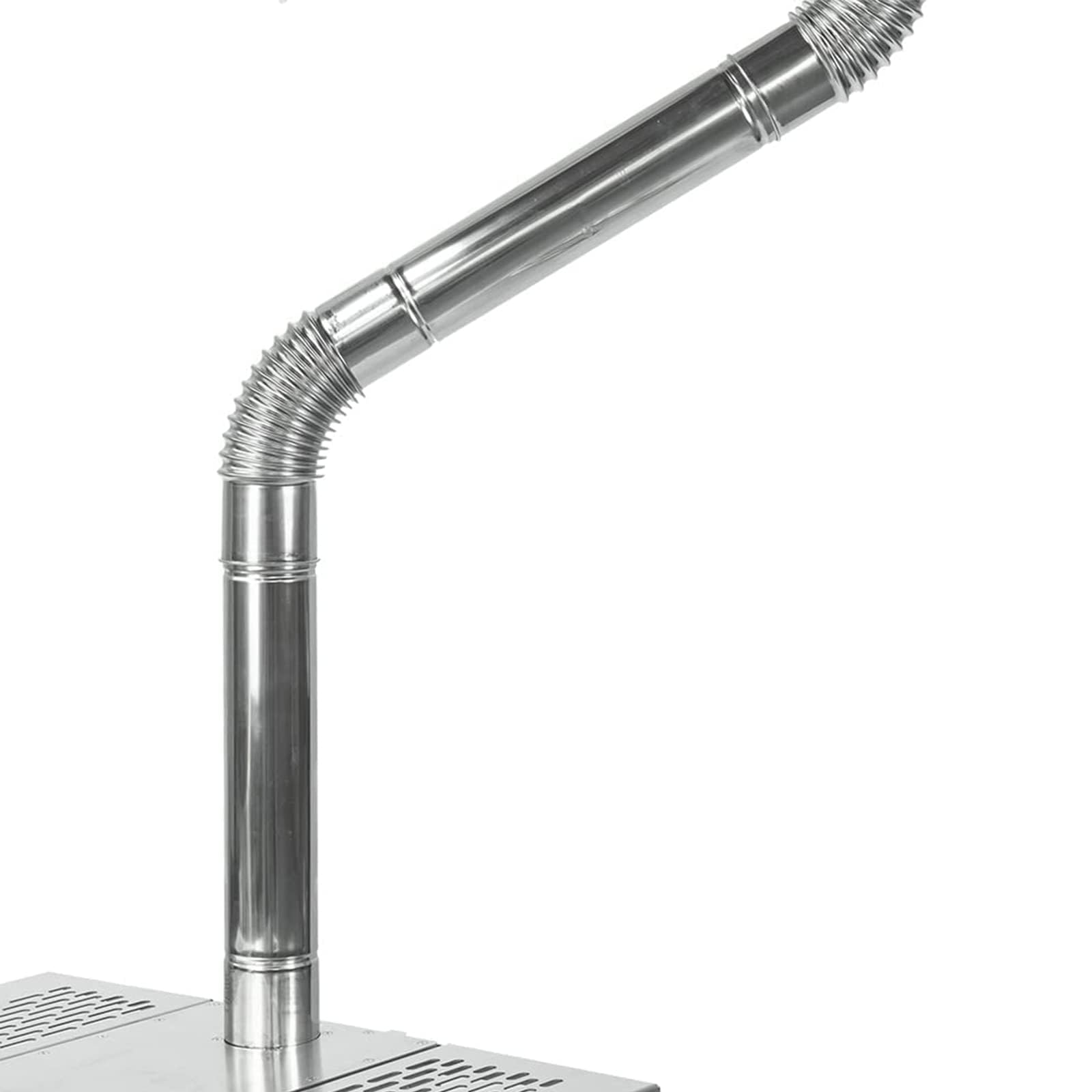 Codo para tubo de estufa, Codo de chimenea acero inoxidable 45 grados, 2 unidades, for estufa leña camping al aire libre, diámetro,36"
