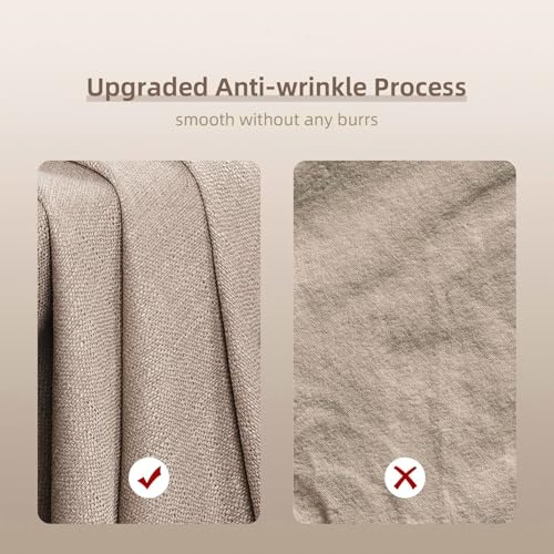 Rectangle Tablecloth 57 x 85 Inch Waterproof Stain and Wrinkle Resistant Washable Faux Linen Table Cloth Heavy Duty, Fabric Table Cover for Dining, Picnic, Wedding, Party and Outdoor, Beige by SEASHORE TREE - Image 3