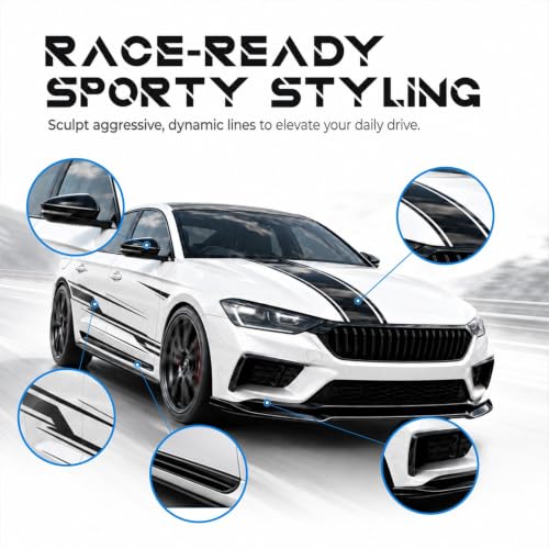 Image of RockRose 2026 Ultra Gloss Black Vinyl Wrap for Cars 4 in x 60FT - Chrome Delete Car Wrap Vinyl Roll, Anti-Wrinkle & Air Release, Durable Piano Black Gloss Finish for Exterior & Interior