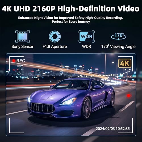 4K Dash Cam Fit for Mazda CX5 2019-2025 & CX-9 2020-2024 2.5S by AMprime - Used condition - Image 3
